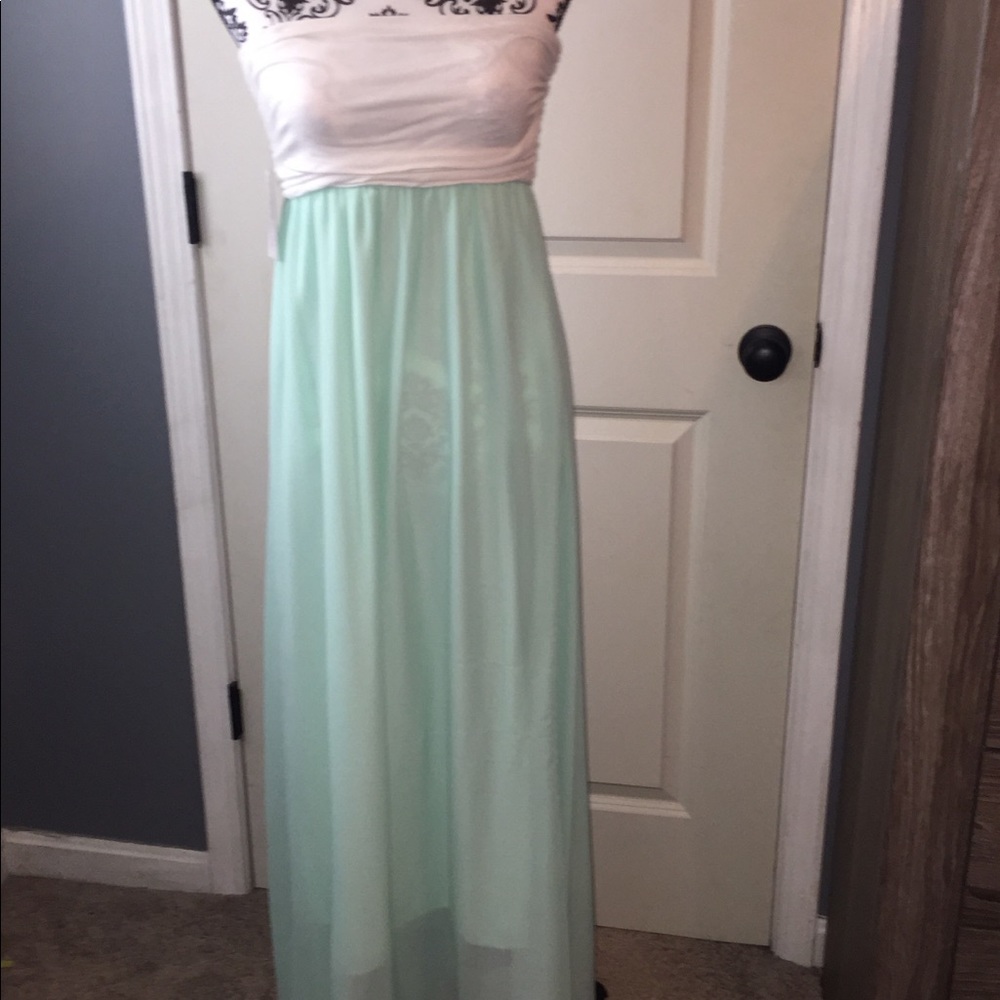 Mint/white maxi READ ALL DESCRIPTION